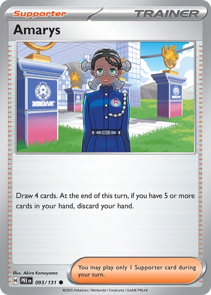 Amarys Pokémon card.