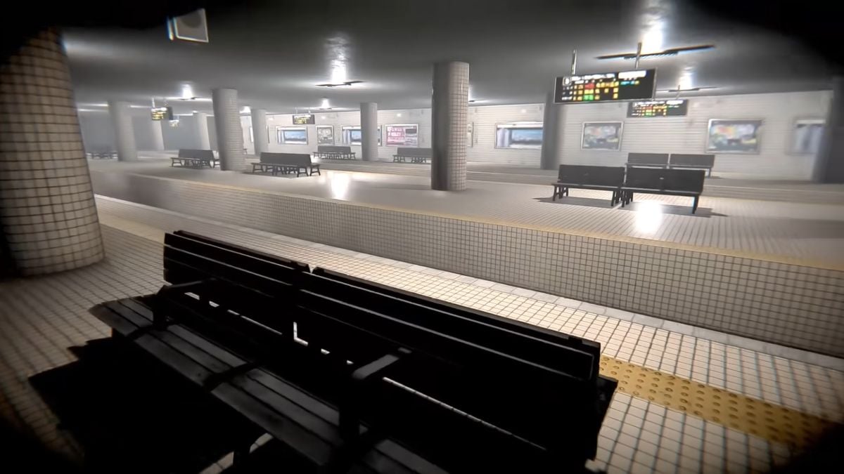 A shot of an empty Kisaragi Station
