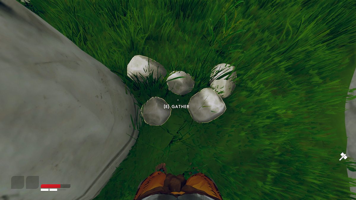 A w-shaped formation of stones in Aloft.