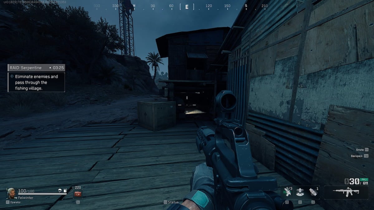 First crate location in Operation Serpentine in Delta Force