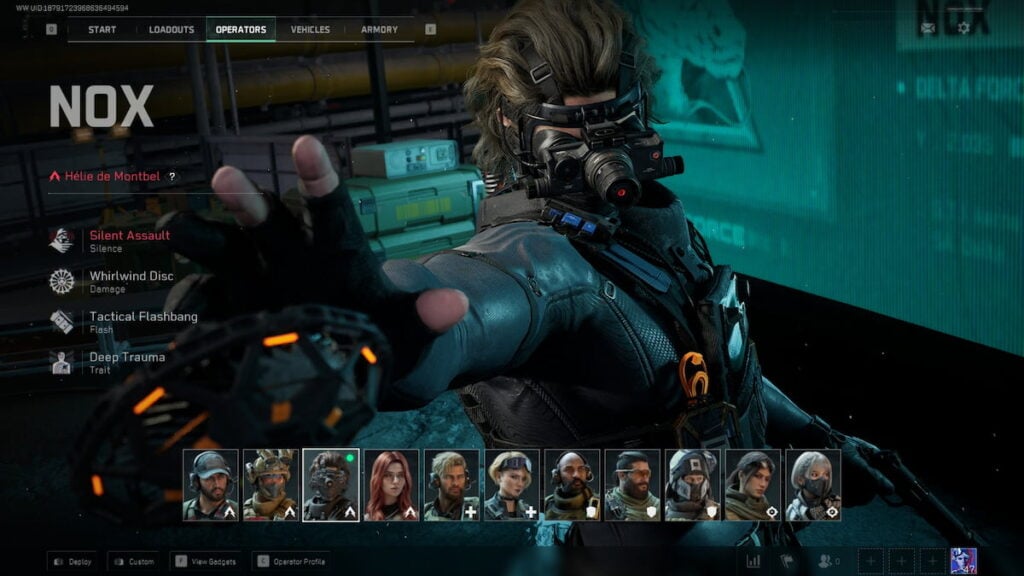 Nox in Delta Force Operator select