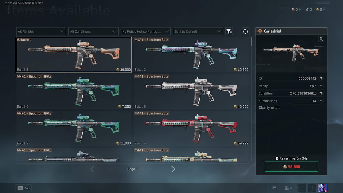 Delta Force skin market