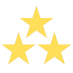 Triple gold stars.