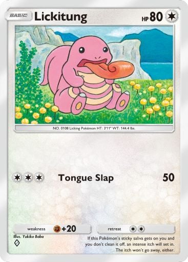 Lickitung Pokémon TCG Pocket card.