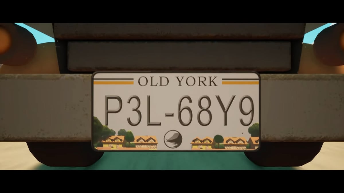 Picture showing a numberplate for the owner who has moles in A Game About Digging A Hole.
