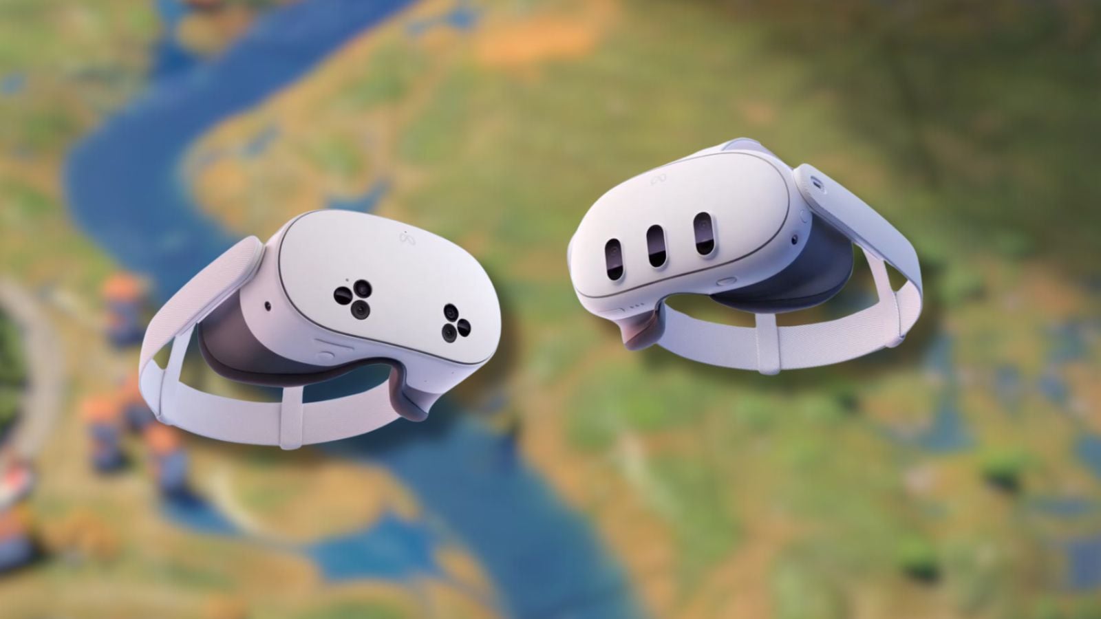 Civilization 7 background blurred with headsets on top.