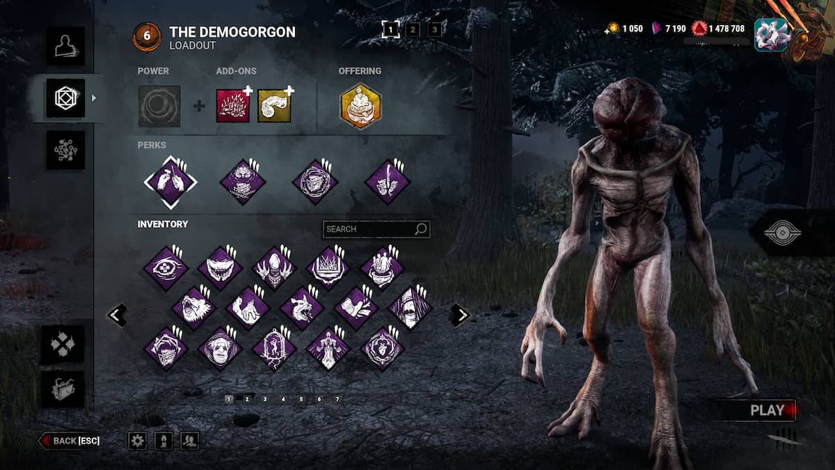 An image from Dead by Daylight of an Undetectable Demogorgon portal build.