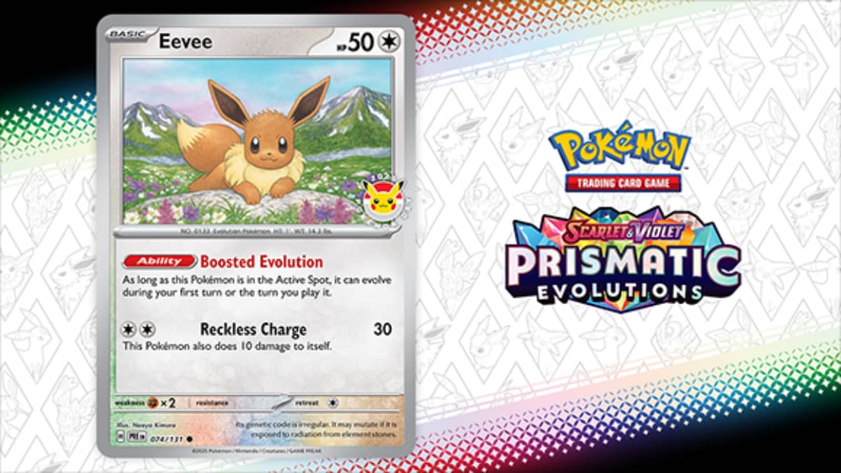 A promotional image showing the Pokemon Day 2025 Eevee promo.
