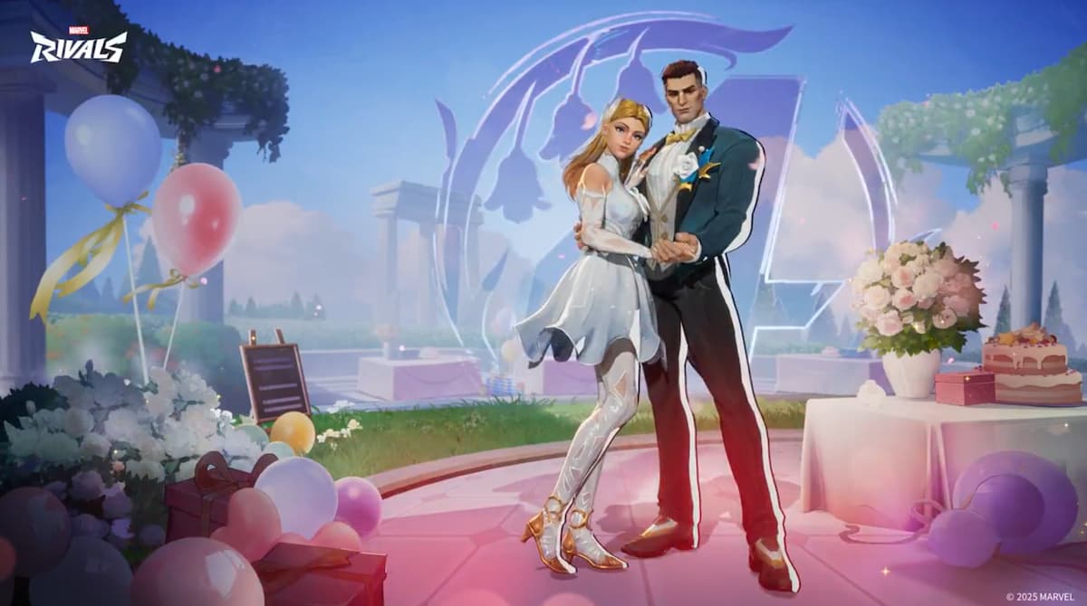 Mr. Fantastic and Invisible Woman's wedding skins in Marvel Rivals.