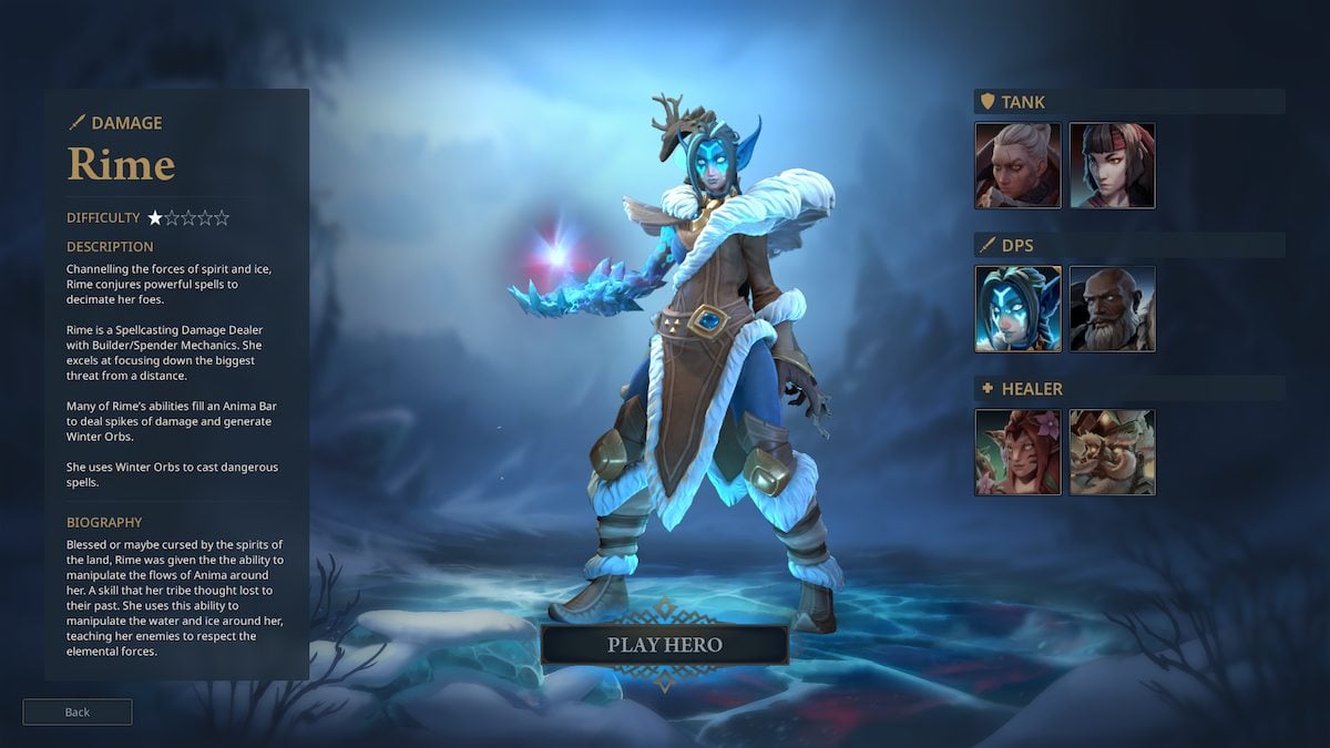 Rime, one of the characters in Fellowship.