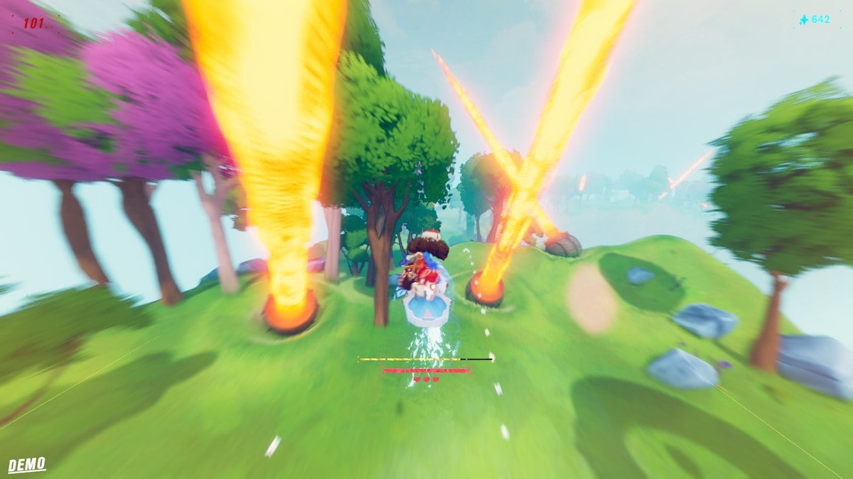 Riding on the board in Haste: Broken World.