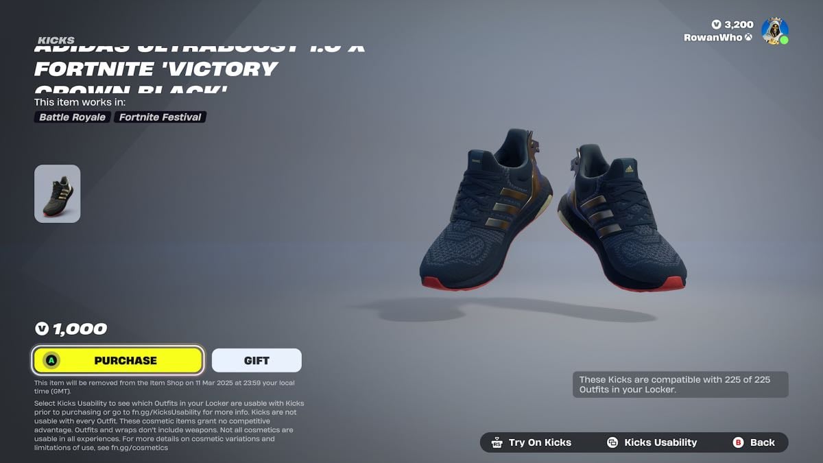 Adidas Ultraboost 1.0 X Fortnite ‘Victory Crown Black’