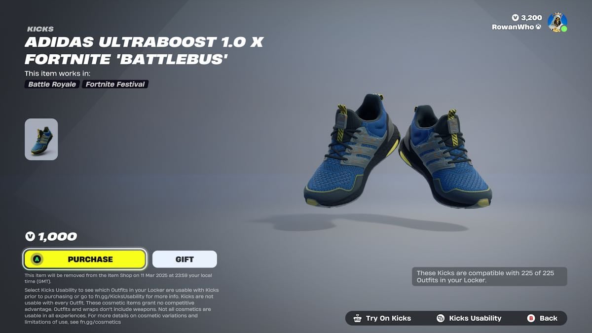 Adidas Ultraboost 1.0 X Fortnite ‘Battle Bus’