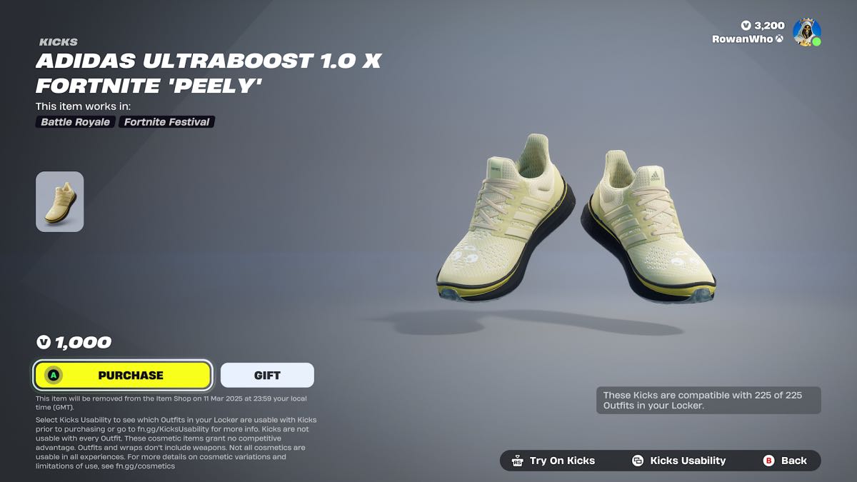 Adidas Ultraboost 1.0 X Fortnite ‘Peely’