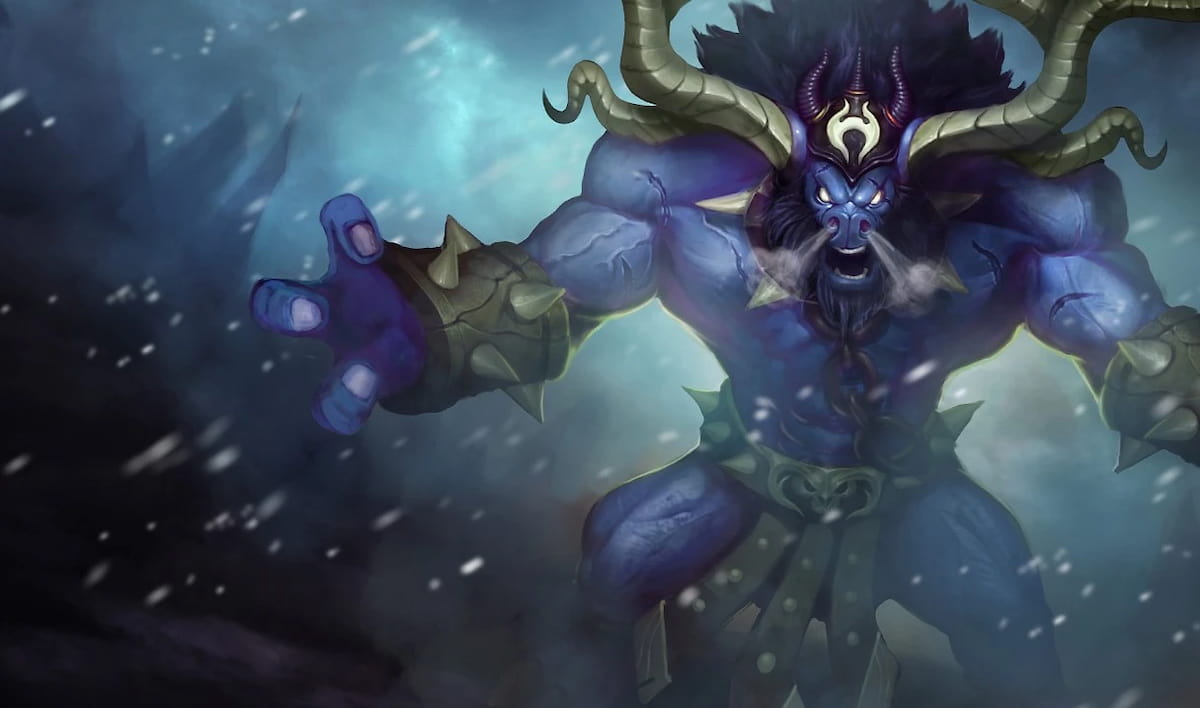 An image of the Unchained Alistar Splash art, which was given out for free for several years.