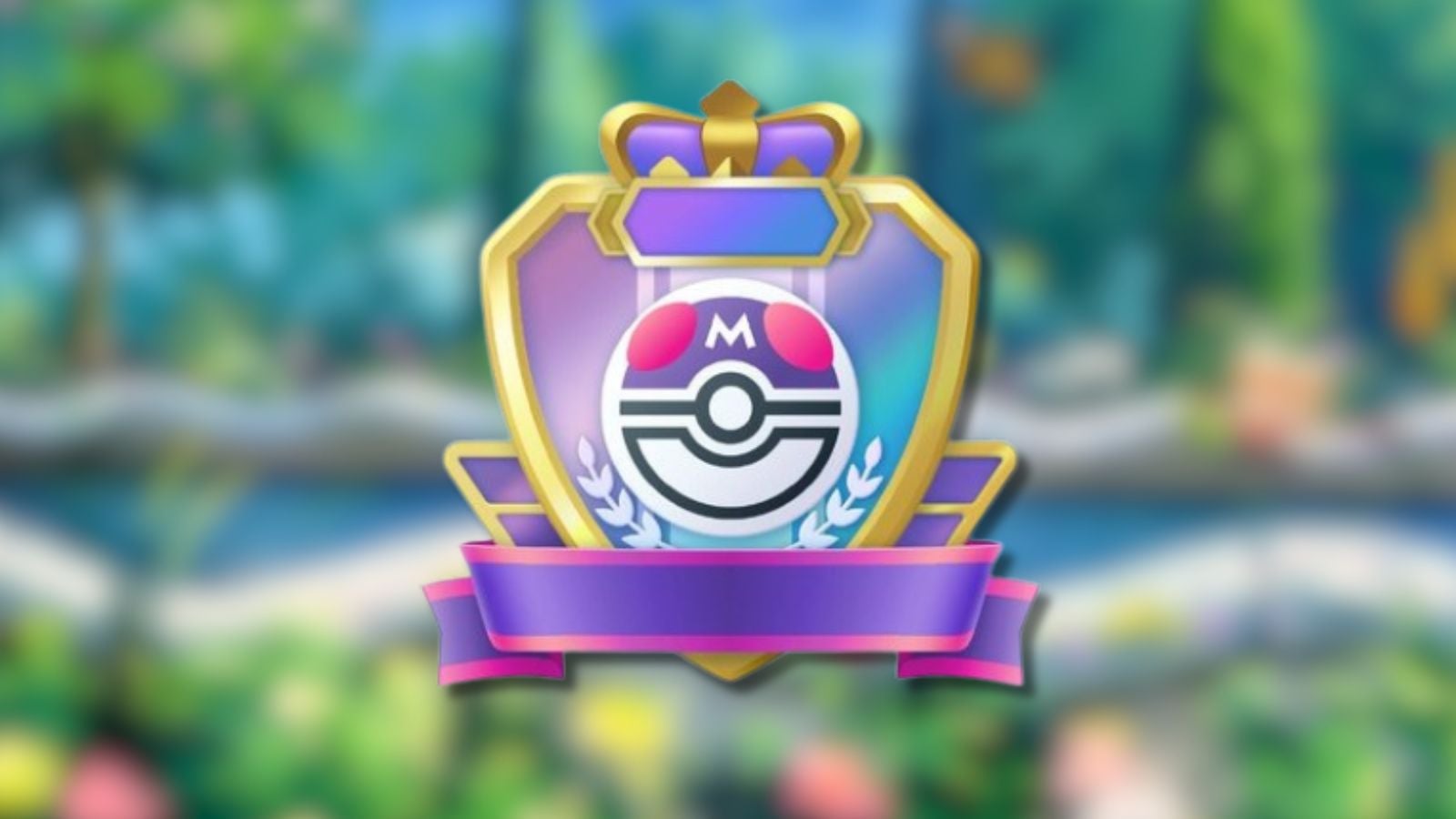 Pokemon TCG Pocket ranked battle logo with blurred anime background.