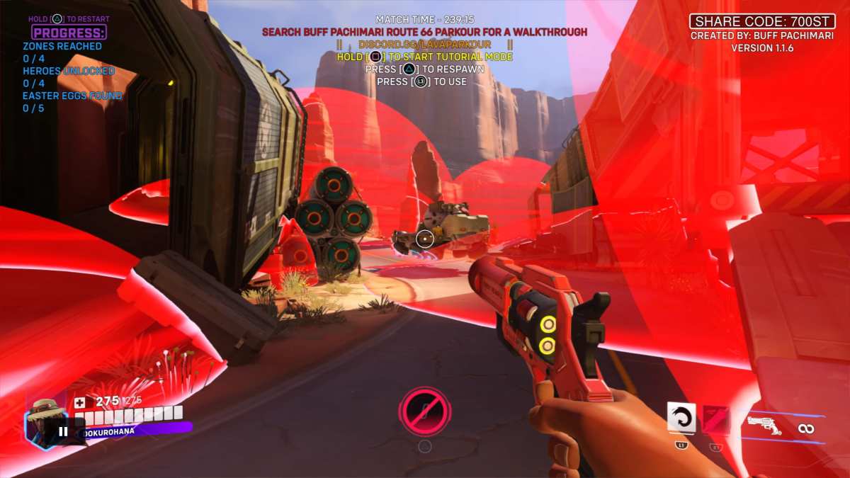 Cassidy avoiding the lava circles in Overwatch 2