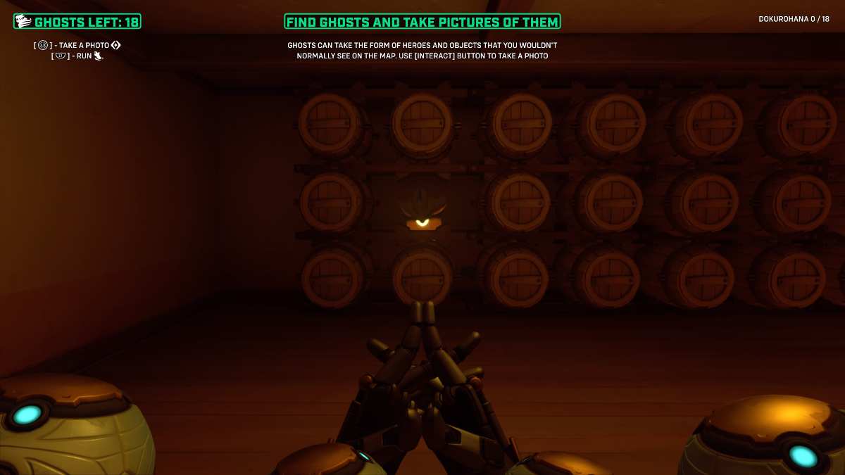 Taking photos of ghosts in Overwatch 2 code game