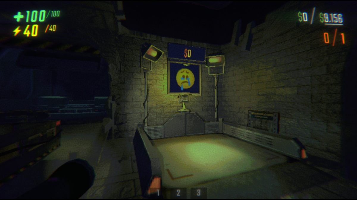 Looking at the extraction point at the start of the round with a crying emoji on display above it