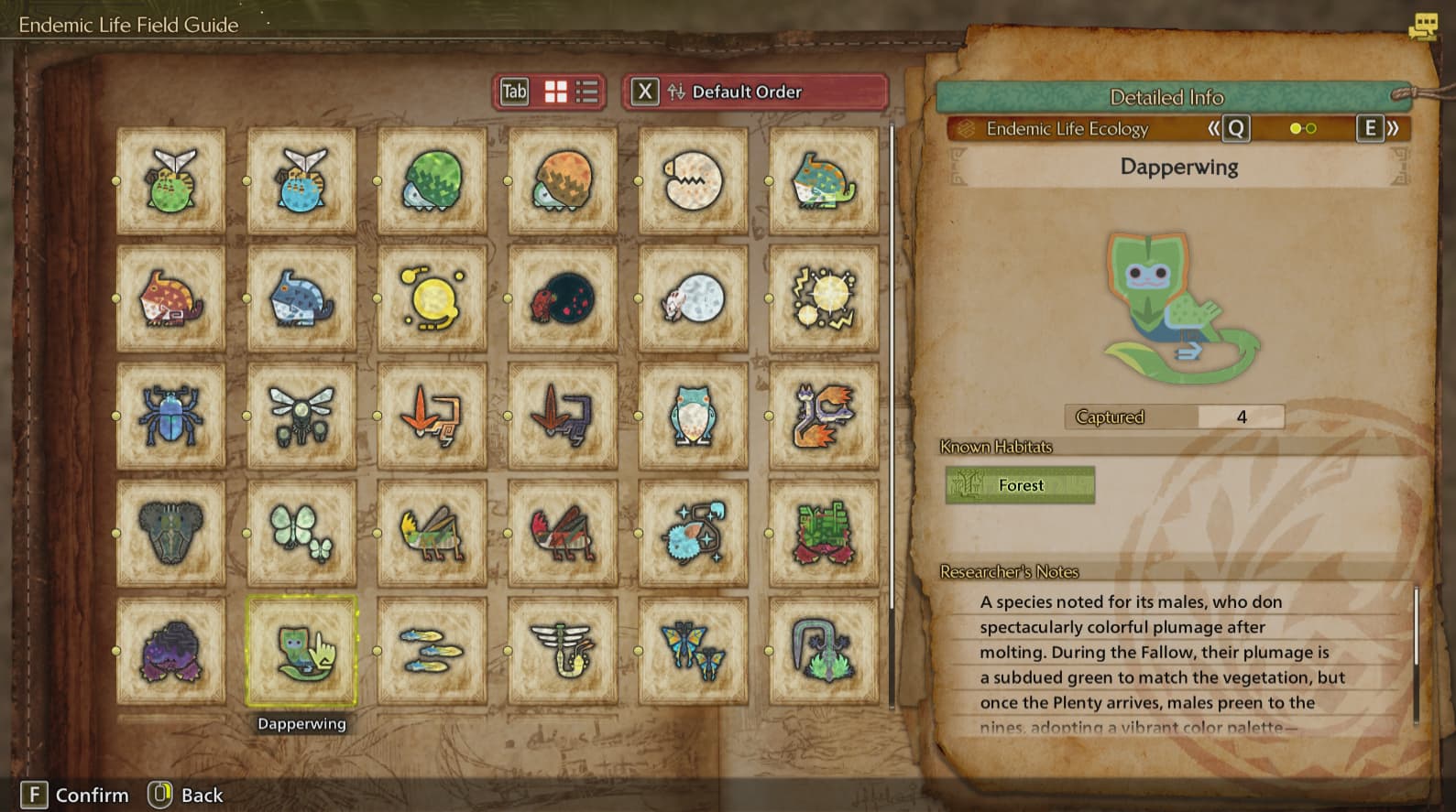 dapperwing logbook monster hunter wilds