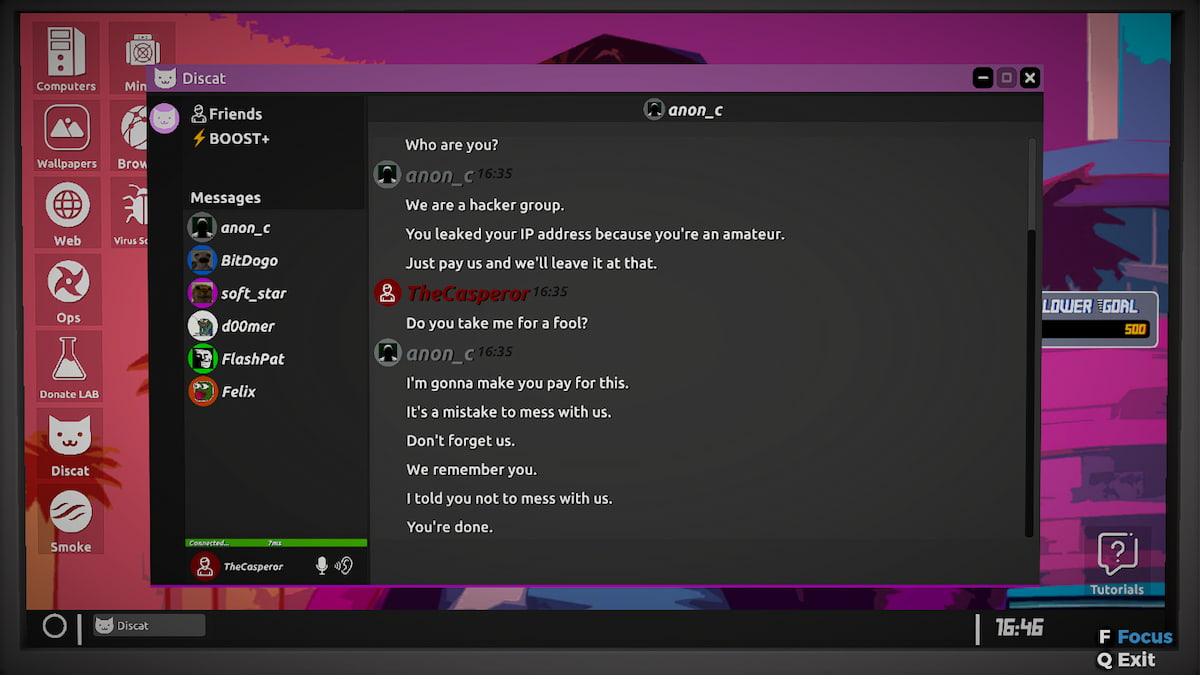 Picture showing the hacker in Streamer Life Simulator 2 sending the SWAT team.