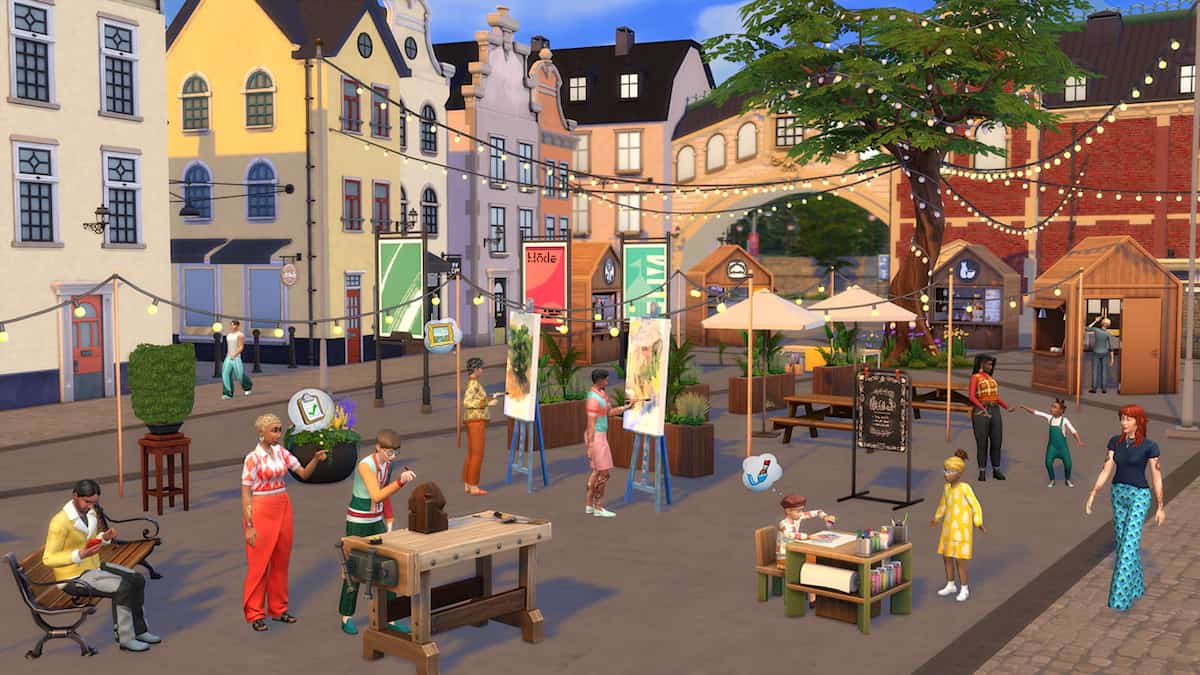 An image from The Sims 4 Businesses and Hobbies expansion pack, which allows players to run stores.