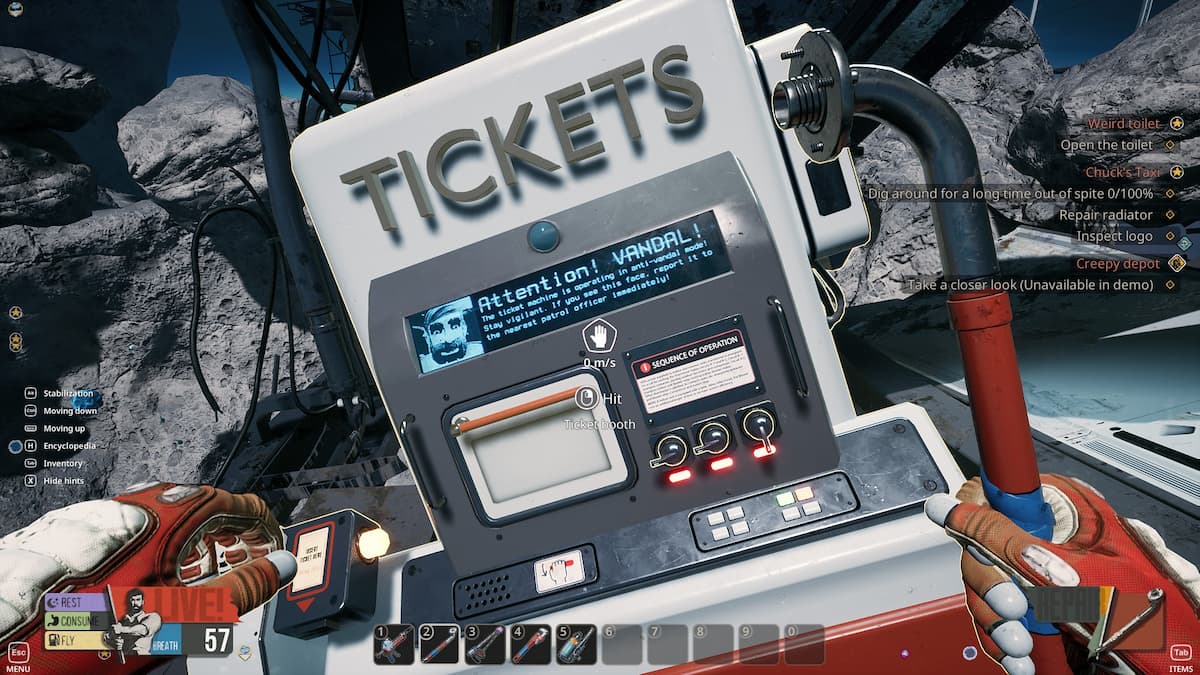 Breathedge 2 ticket machine