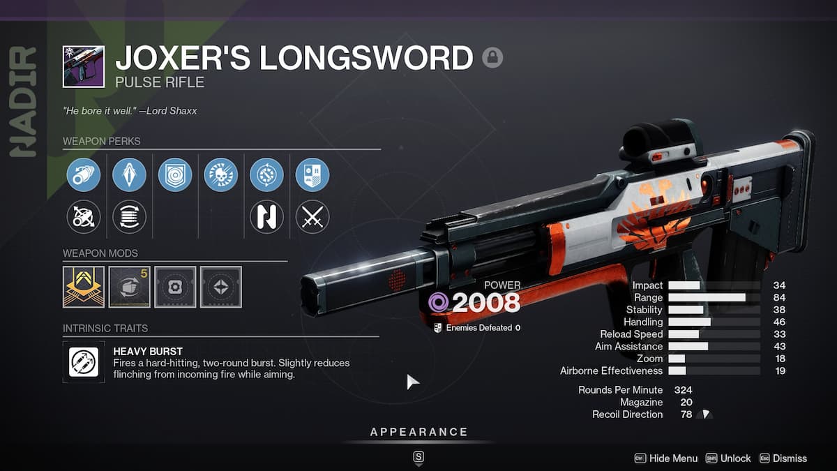Joxer's Longsword roll in Destiny 2