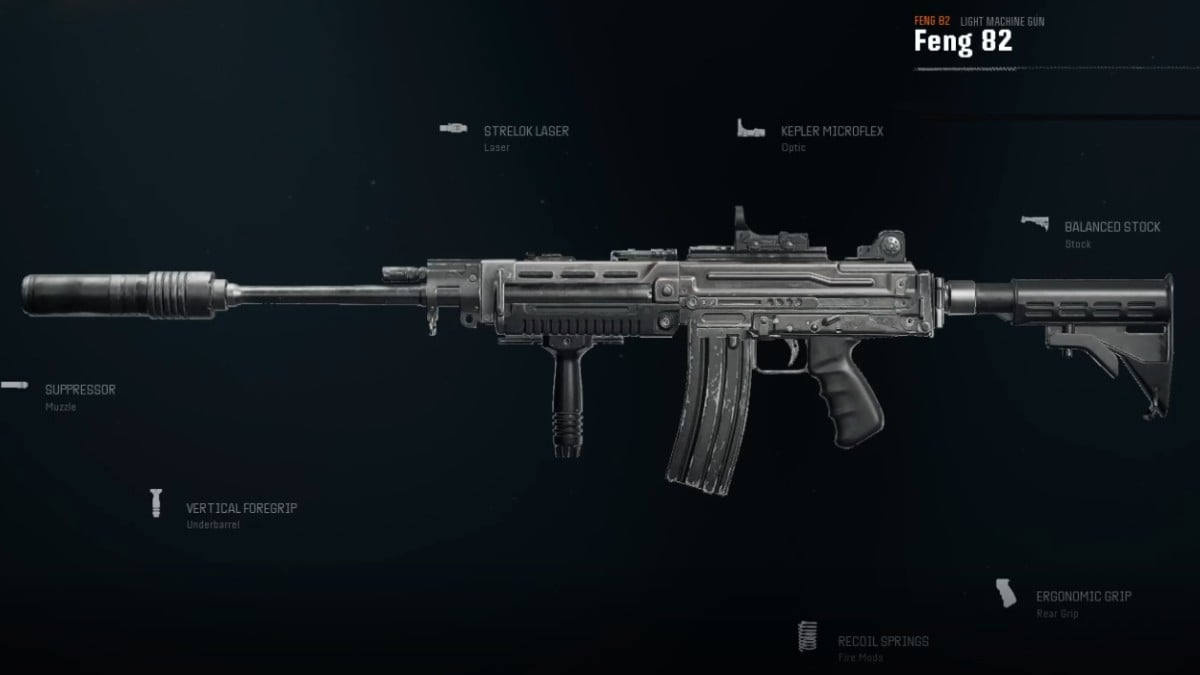 Feng 82 with eight attachments in gunsmith preview in Black Ops 6