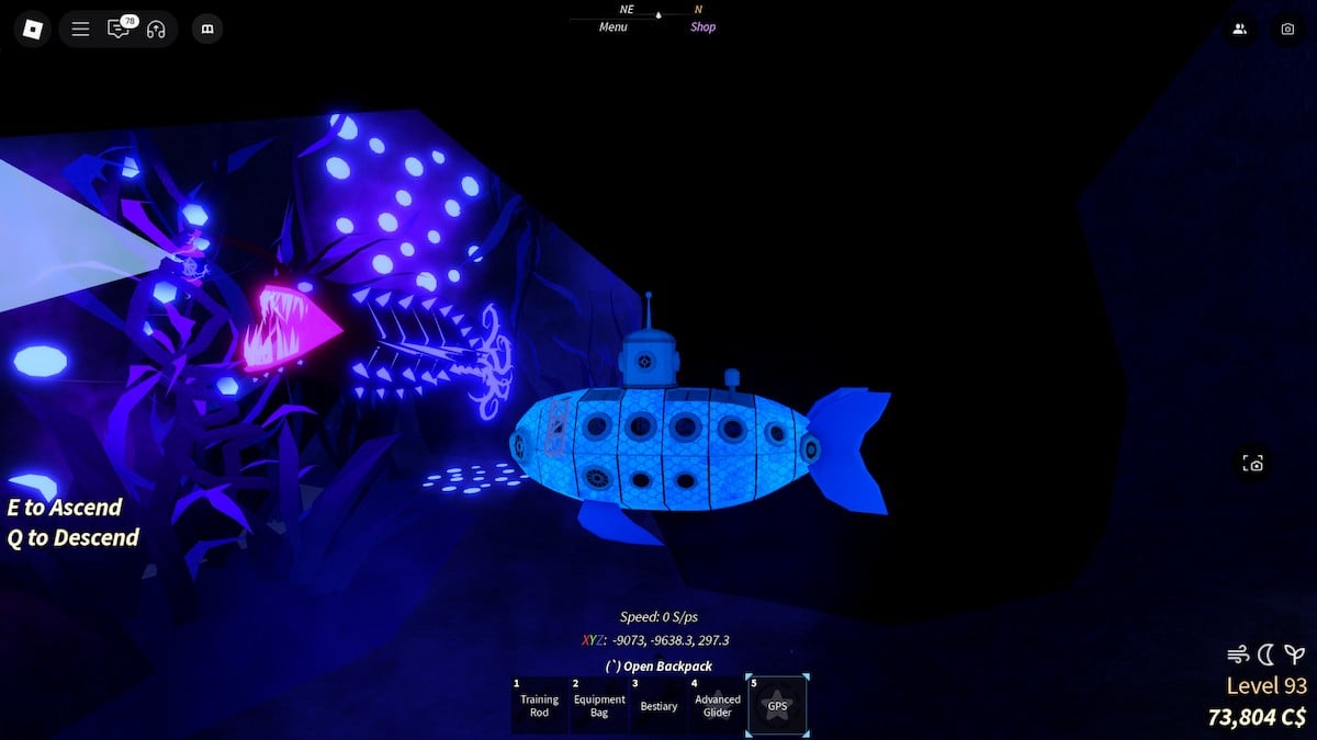 Abyssal Zenith anglerfish in Fisch.