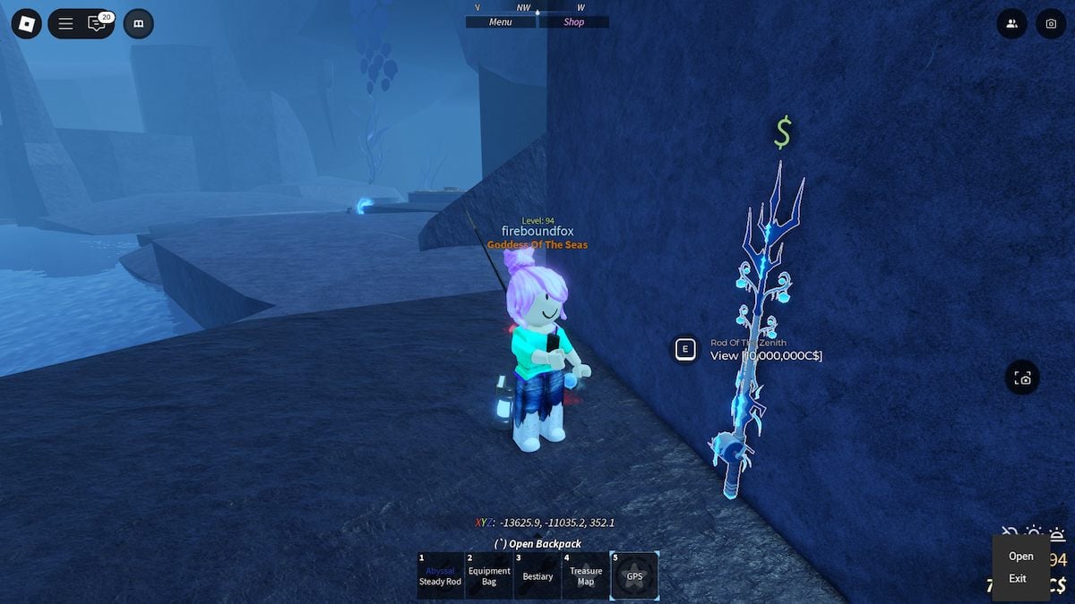 Rod of the Zenith in Fisch.