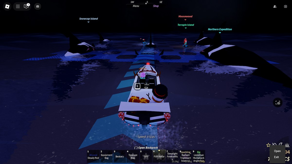 Orca migration in Fisch.