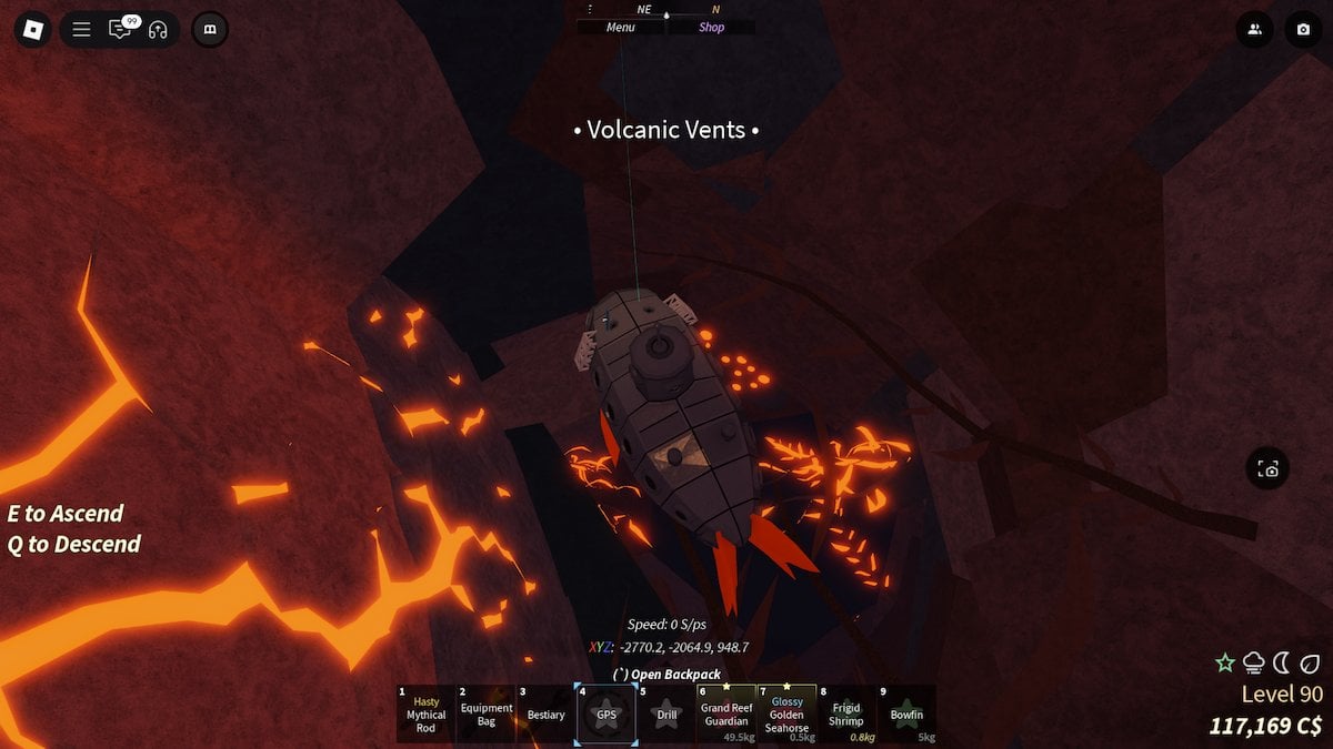 Volcanic Vents entrance in Fisch.