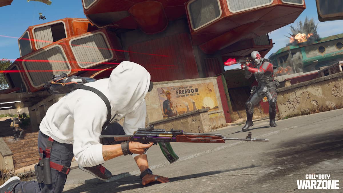 Warzone fighter dodging bullets using new Low Profile perk in Season 2 Reloaded for BO6