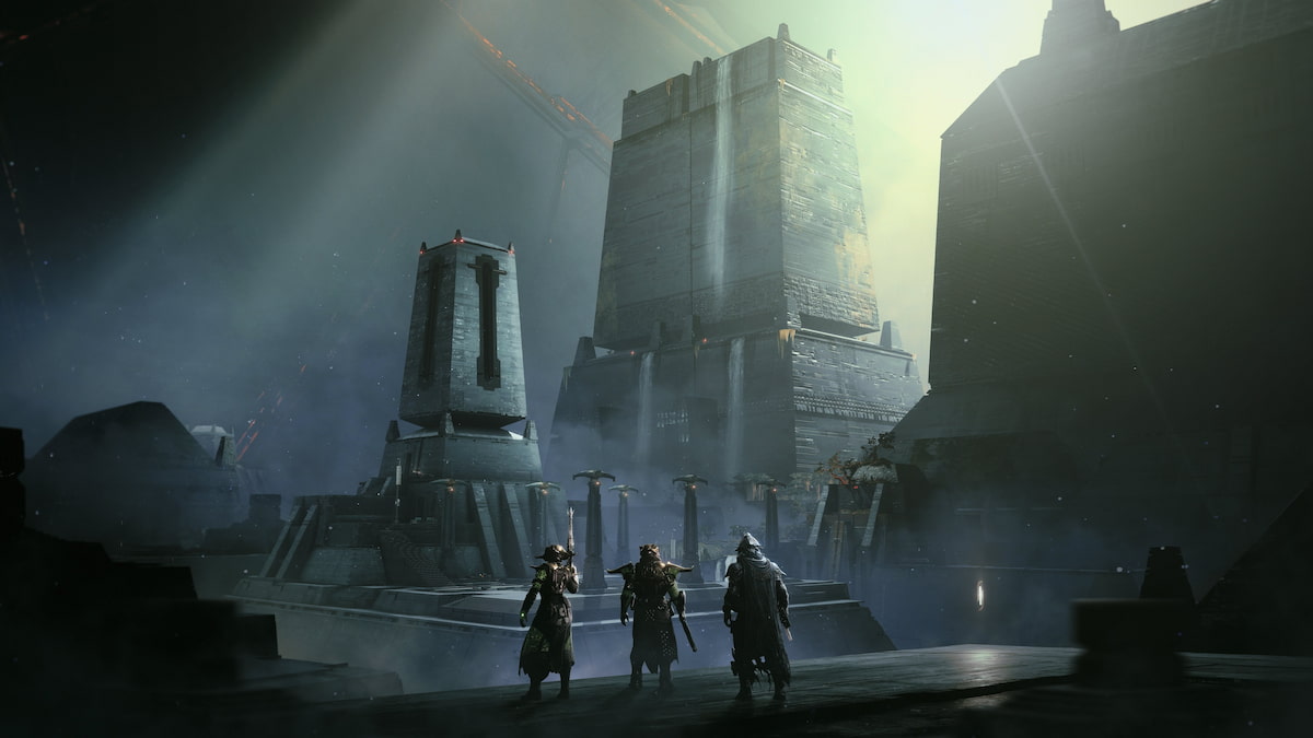 Destiny 2 Sundered Doctrine art of a fireteam standing at the entrance