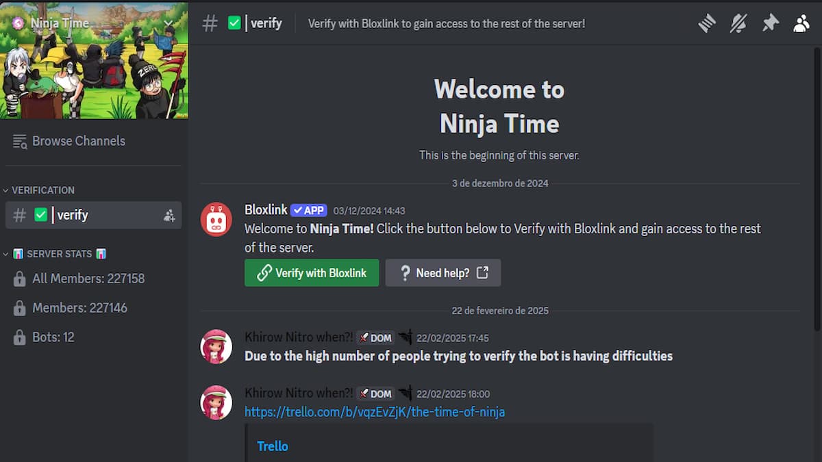 The Ninja Time discord server.
