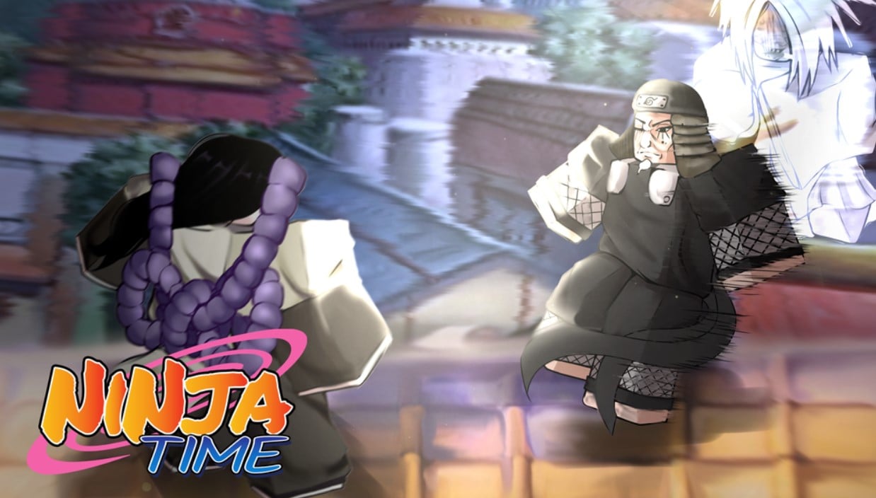 Ninja Time poster with Hokage fighting a villain