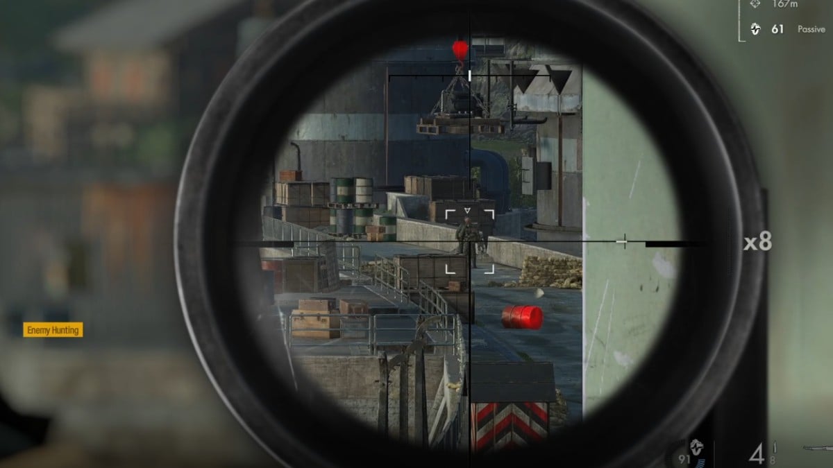 Two enemy soldiers in the scope in Sniper Elite Resistance