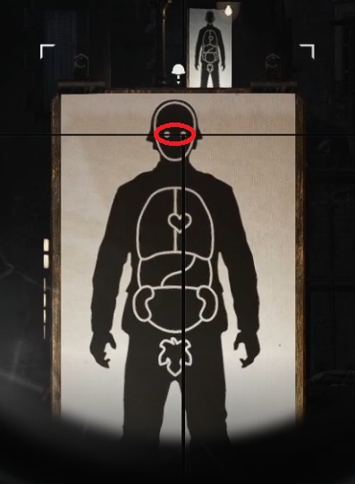 Eye shot in Sniper Elite Resistance's Shooting Range