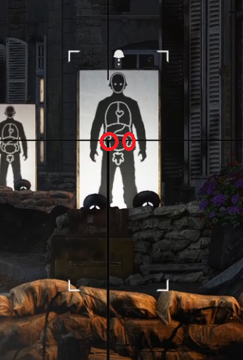Kidney shot in Sniper Elite Resistance's Shooting Range