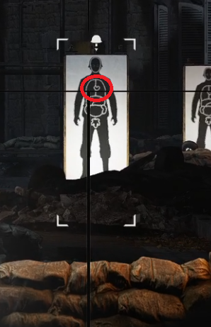 Lung shot in Sniper Elite Resistance's Shooting Range