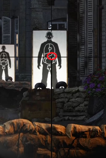 Stomach shot in Sniper Elite Resistance's Shooting Range