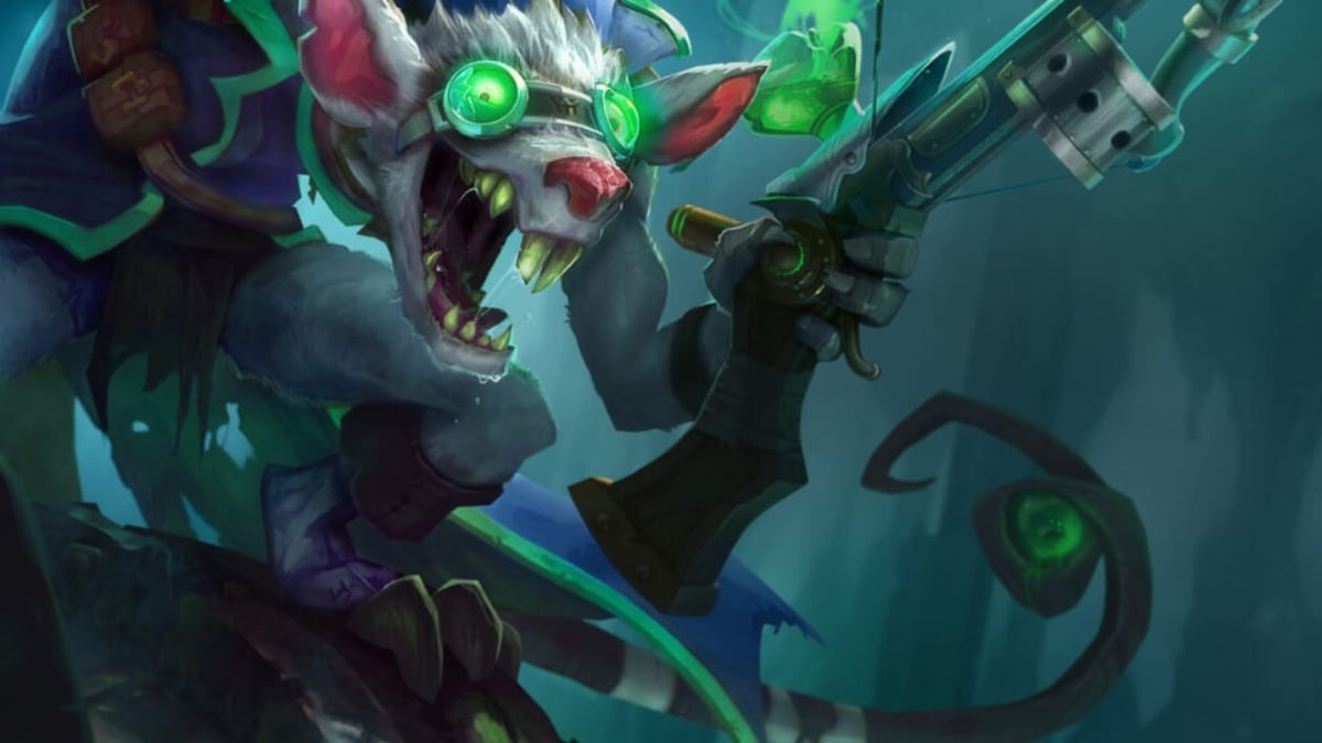 TFT Set 13 twitch art with rat holding gun