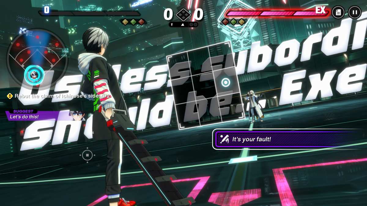 Baseball game in Tribe Nine, Yo facing off against Zero