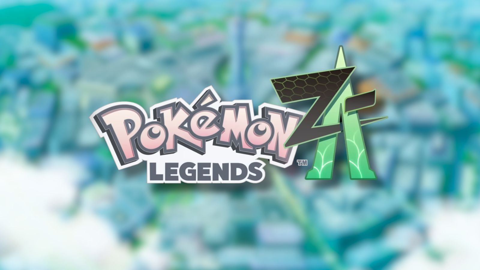 Pokemon Legends ZA logo with Lumiose City background.