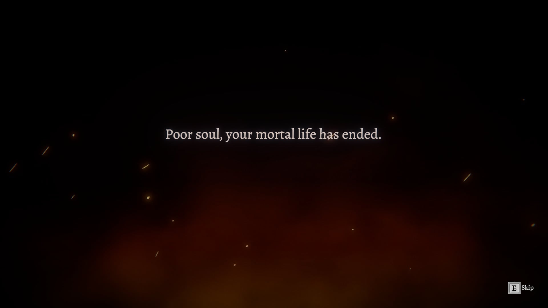an image that says poor soul, your mortal life has ended