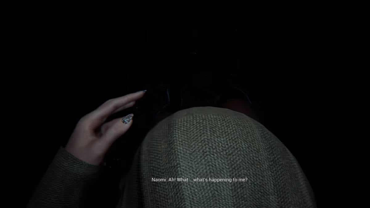 Looking down at Naomi's pregnant belly in BrokenLore: LOW