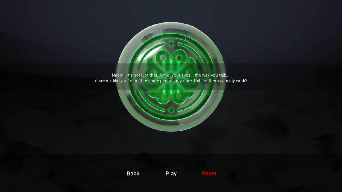 Looking at the complete Elysium Device and pressing play on the secret ending in BrokenLore: LOW