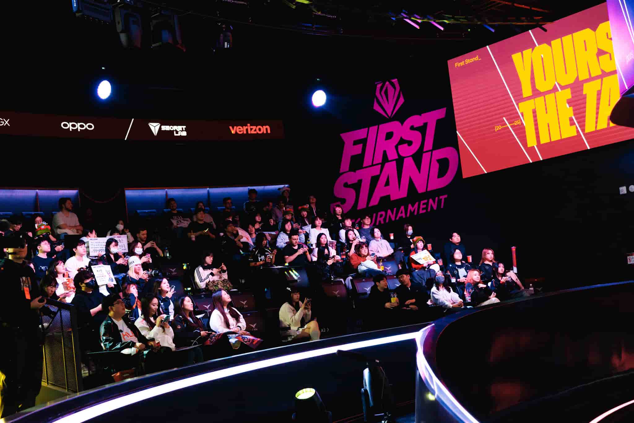 Fans at the LoL Park arena for First Stand day 3