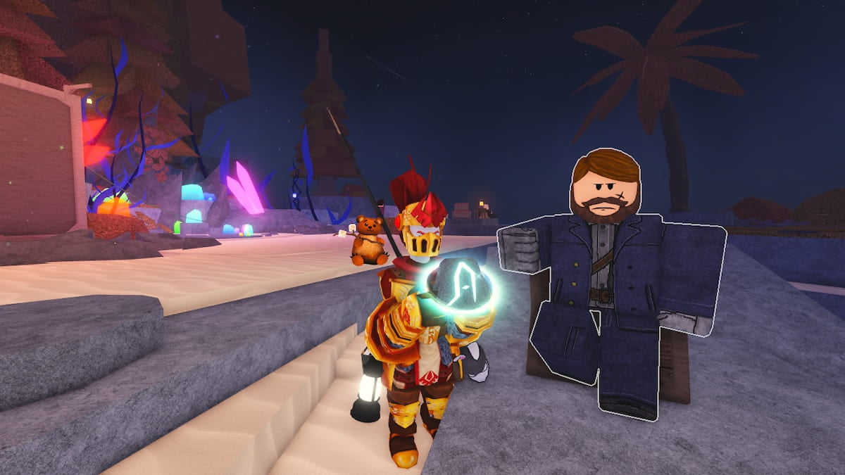 Picture showing the player holding an enchant relic in Fisch.